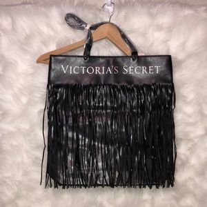 Victoria’s Secret leather tassel tote bag